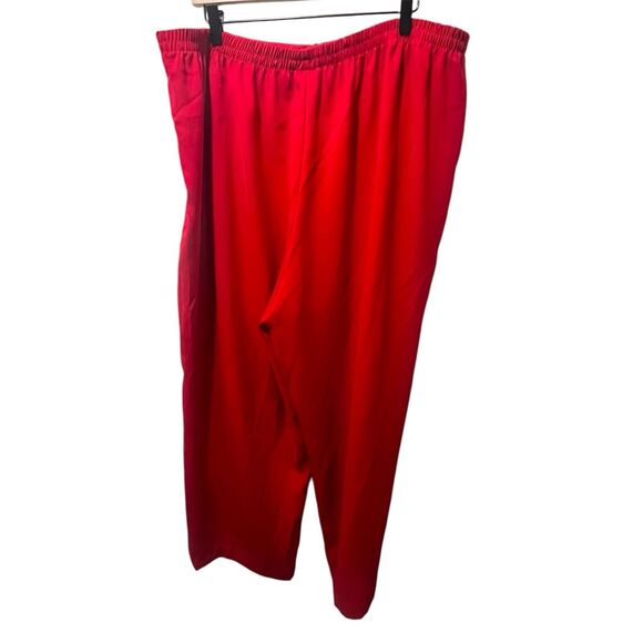 Clio Red Polyester Pull-on Pants, Womens Plus Size 2X - Picture 4 of 4